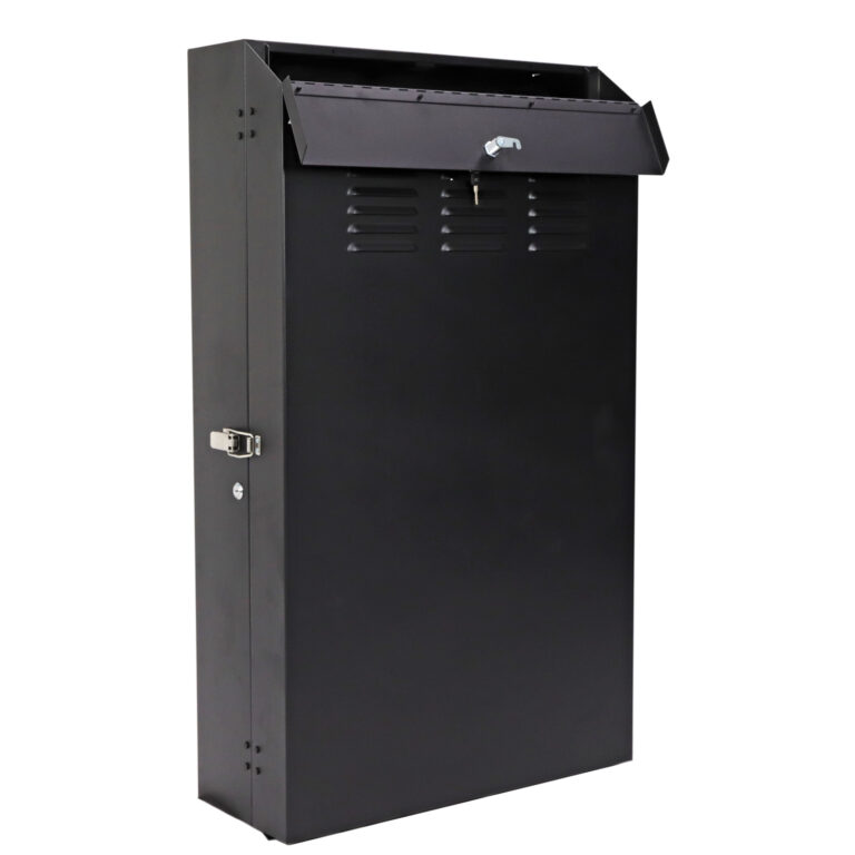 Mrrwlpv Series 5u Low-profile Vertical Wallmount Cabinet, Solid Door 