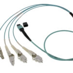 4 LC Connector to MTP Connector Fiber Cable